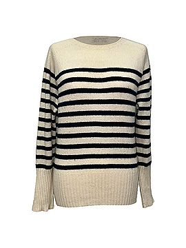 Erdem Erdem Striped Crewneck Sweater in Multicolor Cashmere (view 1)