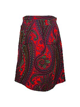 Miu Miu Miu Miu Paisley-Print Mini A-Line Skirt in Multicolor Wool (view 1)