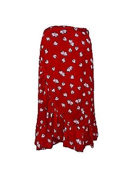 Miu Miu Miu Miu Strawberry Printed Midi Wrap Skirt in Red Viscose (view 1)