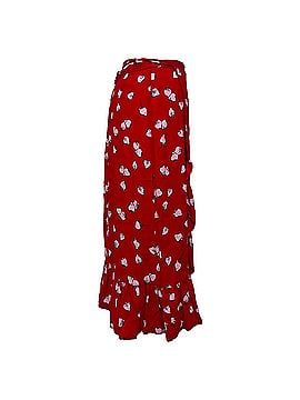 Miu Miu Miu Miu Strawberry Printed Midi Wrap Skirt in Red Viscose (view 2)