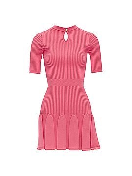 Balmain Balmain keyhole neck ribbed flutter skirt mini dress (view 1)