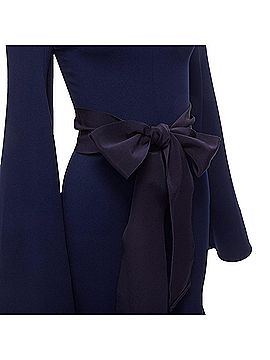 Solace London Solace London haso asymmetric stretch crepe bell sleeves dress (view 2)