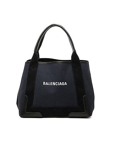 Balenciaga Canvas Navy Cabas Tote S (view 1)