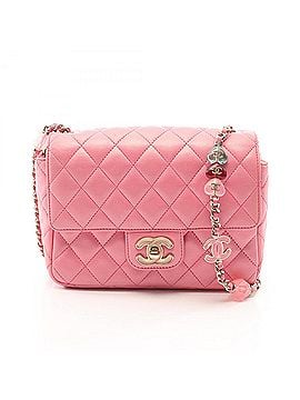 Chanel Chanel Matelassé Mini Flap Bag, Shoulder Handbag, Lambskin Leather, Women's, Pink (view 1)
