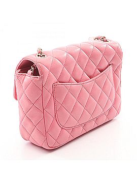 Chanel Chanel Matelassé Mini Flap Bag, Shoulder Handbag, Lambskin Leather, Women's, Pink (view 2)