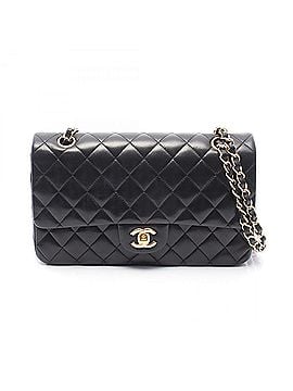 Chanel Chanel Matelassé Double Flap Shoulder Bag/Handbag, Lambskin Leather, Women's, Black (view 1)
