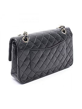 Chanel Chanel Matelassé Double Flap Shoulder Bag/Handbag, Lambskin Leather, Women's, Black (view 2)