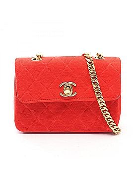Chanel Chanel Mini Matelassé Shoulder Bag/Handbag, Fabric, Women's, Red (view 1)