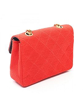 Chanel Chanel Mini Matelassé Shoulder Bag/Handbag, Fabric, Women's, Red (view 2)