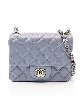Chanel Chanel Mini Matelassé Metallic Shoulder Bag/Handbag, Lambskin Leather, Women's, Blue (view 1)