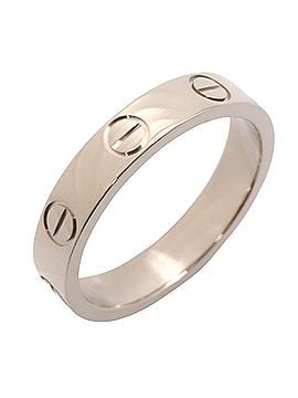 Cartier Cartier Mini Love Ring, 18K White Gold (18KWG), Women's, Silver Tone, B4085100 (view 1)
