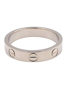 Cartier Cartier Mini Love Ring, 18K White Gold (18KWG), Women's, Silver Tone, B4085100 (view 2)