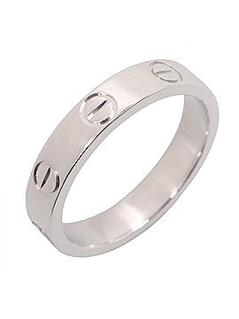 Cartier Cartier Mini Love Ring, 18K White Gold (18KWG), Women's, Silver Tone, B4085100 (view 1)