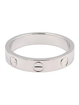 Cartier Cartier Mini Love Ring, 18K White Gold (18KWG), Women's, Silver Tone, B4085100 (view 2)