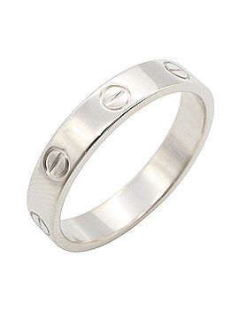 Cartier Cartier Mini Love Ring, 18K White Gold (18KWG), Silver Tone, B4085100 (Men's/Women's) (view 1)