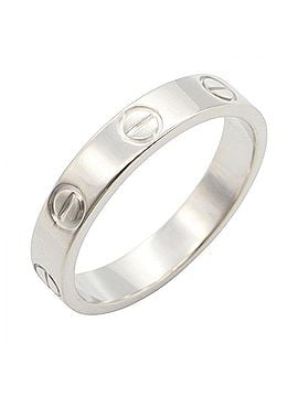 Cartier Cartier Mini Love Ring, 18K White Gold (18KWG), Silver Tone, B4085100 (Men's/Women's) (view 1)