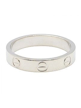 Cartier Cartier Mini Love Ring, 18K White Gold (18KWG), Silver Tone, B4085100 (Men's/Women's) (view 2)