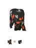 Michelle Stuart Floral Black Red Green Pullover Sweater Size M - photo 1