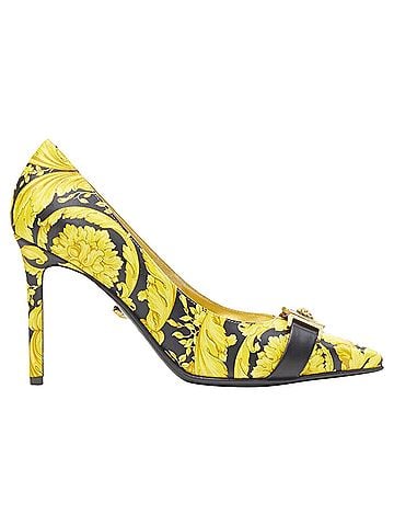 Versace Versace Baroque Hibiscus Medusa leather pump (view 1)