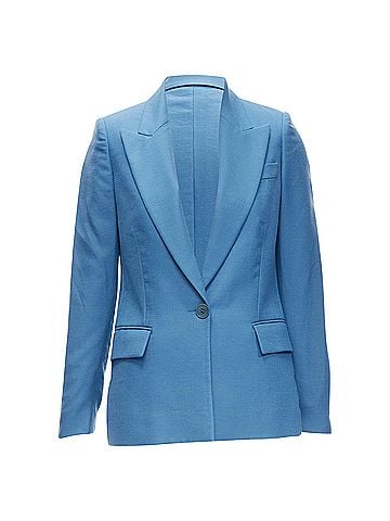 Stella McCartney Stella McCartney wool rubberised buttons blazer jacket (view 1)
