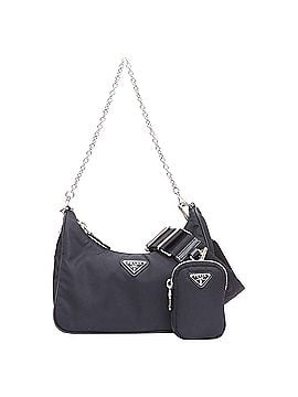 Prada Prada re-edition re-nylon logo crossbody hobo bag (view 1)