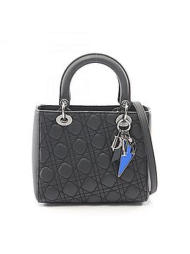 Christian Dior Christian Dior Dior LADY DIOR Cannage 2-Way Handbag, Leather, Women's, Black (view 1)