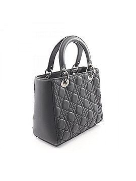 Christian Dior Christian Dior Dior LADY DIOR Cannage 2-Way Handbag, Leather, Women's, Black (view 2)