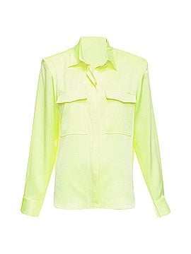 Alex Perry Alex Perry padded shoulder button down overshirt (view 2)