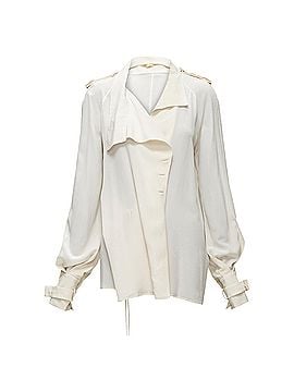 Tom Ford Tom Ford silk ivory trench detail flowy jacket (view 1)