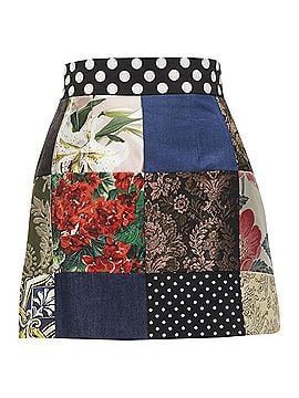 Dolce & Gabbana Dolce &amp; Gabbana Patchwork floral jacquard short skirt (view 1)