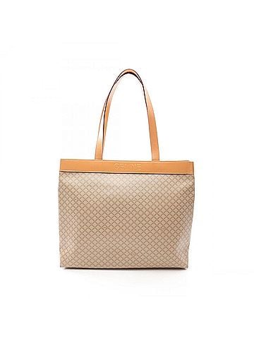 Céline Celine Macadam Tote Bag Handbag, Coated Canvas Leather, Women's, Beige (view 1)