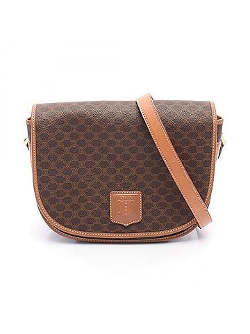 Céline Celine Macadam Shoulder Bag/Handbag, Coated Canvas and Leather, Women's, Brown (view 1)
