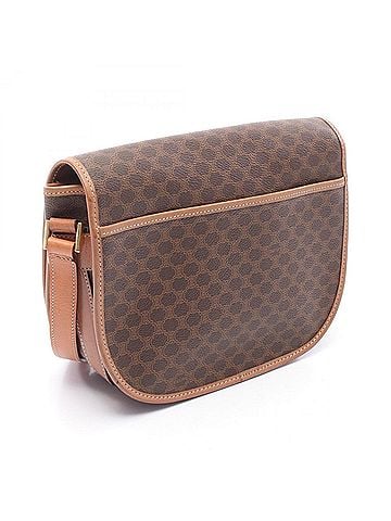 Céline Celine Macadam Shoulder Bag/Handbag, Coated Canvas and Leather, Women's, Brown (view 2)
