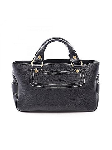 Céline Celine Boogie Bag Handbag, Leather, Women's, Black (view 1)