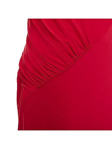 Donna Karan New York Donna Karan Asymmetric Neck Tuck Draped Midi Dress (view 2)