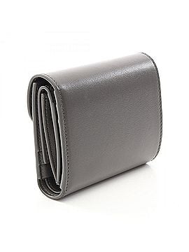 Céline Celine Triomphe Tri-fold Wallet, Leather, Women's, Gray (view 2)
