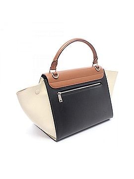 Céline Celine Trapeze Small 2-Way Handbag, Leather, Women's, Brown, Black, White, 174683 (view 2)