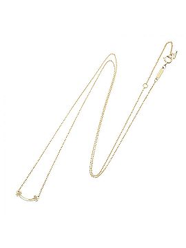 Tiffany & Co. Tiffany &amp; Co. T Smile Mini Necklace, 18K (Yellow Gold), Women's, Gold Tone, 62617640 (view 2)