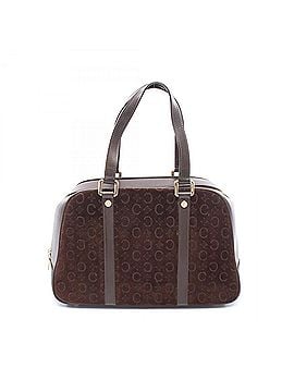 Céline Celine C Macadam Handbag, Suede Leather, Women's, Brown (view 1)
