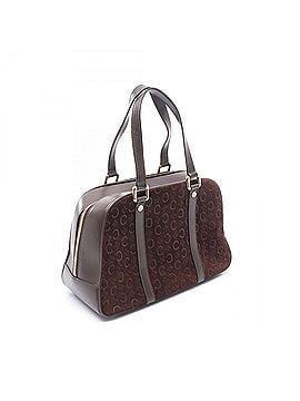 Céline Celine C Macadam Handbag, Suede Leather, Women's, Brown (view 2)