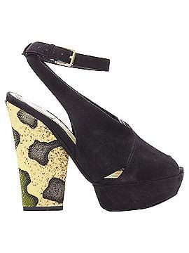 Christian Dior Christian Dior scaled leather suede platforms (view 1)