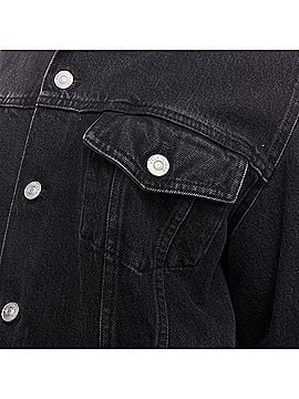 Balenciaga Balenciaga Demna washed denim power shoulder boxy jacket (view 2)