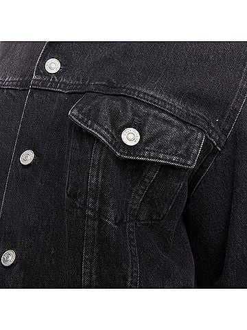 Balenciaga Balenciaga Demna washed denim power shoulder boxy jacket (view 2)
