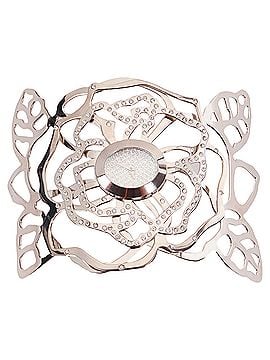 Mario Valentino Valentino Garavani silver crystal flower stainless steel bracelet watch (view 1)