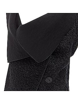 Roland Mouret Roland Mouret wool mohair blend draped collar sleeveless vest jacket (view 2)