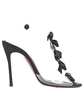 Christian Louboutin Christian Louboutin Bow Bow grosgrain ribbon Pvc t-strap sandal heels (view 1)