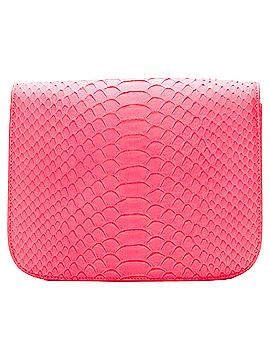 Céline Celine Medium Classic Box Bag Scaled Leather Flap Crossbody (view 2)