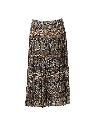 Victoria Beckham Victoria Beckham silk animal print pleated midi skirt (view 1)