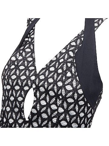 Alice McCall Alice Mccall Dust To Glory Eyelet Overlay Halter Mini Dress (view 2)