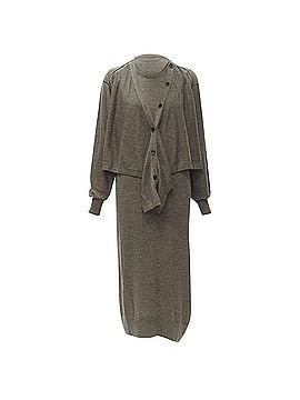 Christophe Lemaire Lemaire merino wool blend tie cardigan sweater dress (view 1)